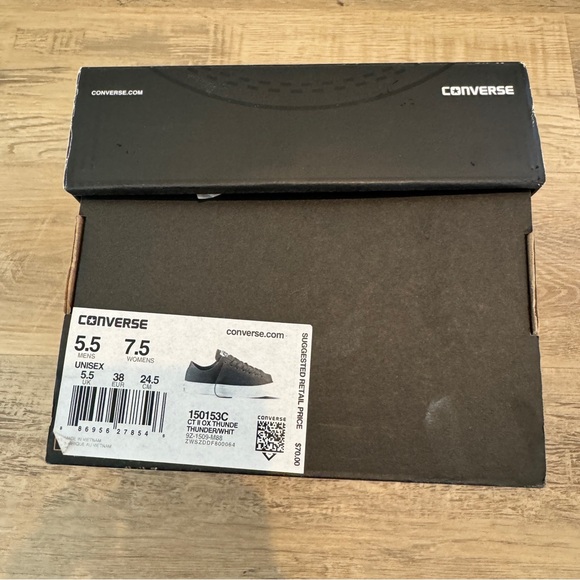 Women's Converse Chuck Taylor II Gray & White Size Women 7.5 New in Box - Picture 7 of 8